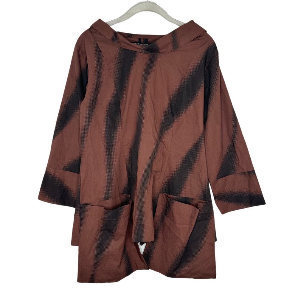 Matthildur tunic top boho art to wear Pima cotton, Icelandic Design, Sz Small